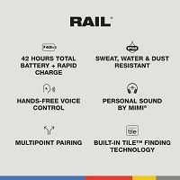 Skullcandy Rail Wireless Earbuds, Bluetooth Headphones, ANC - Image 3